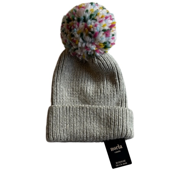 Norla Canada Rainbow Pom Beanie NWT antropologie - Picture 1 of 3